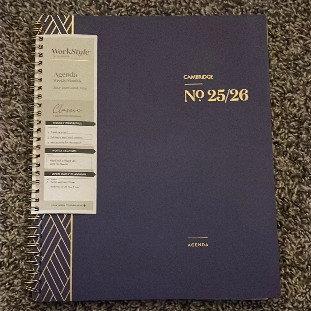 Navy and Gold Home Office Planner